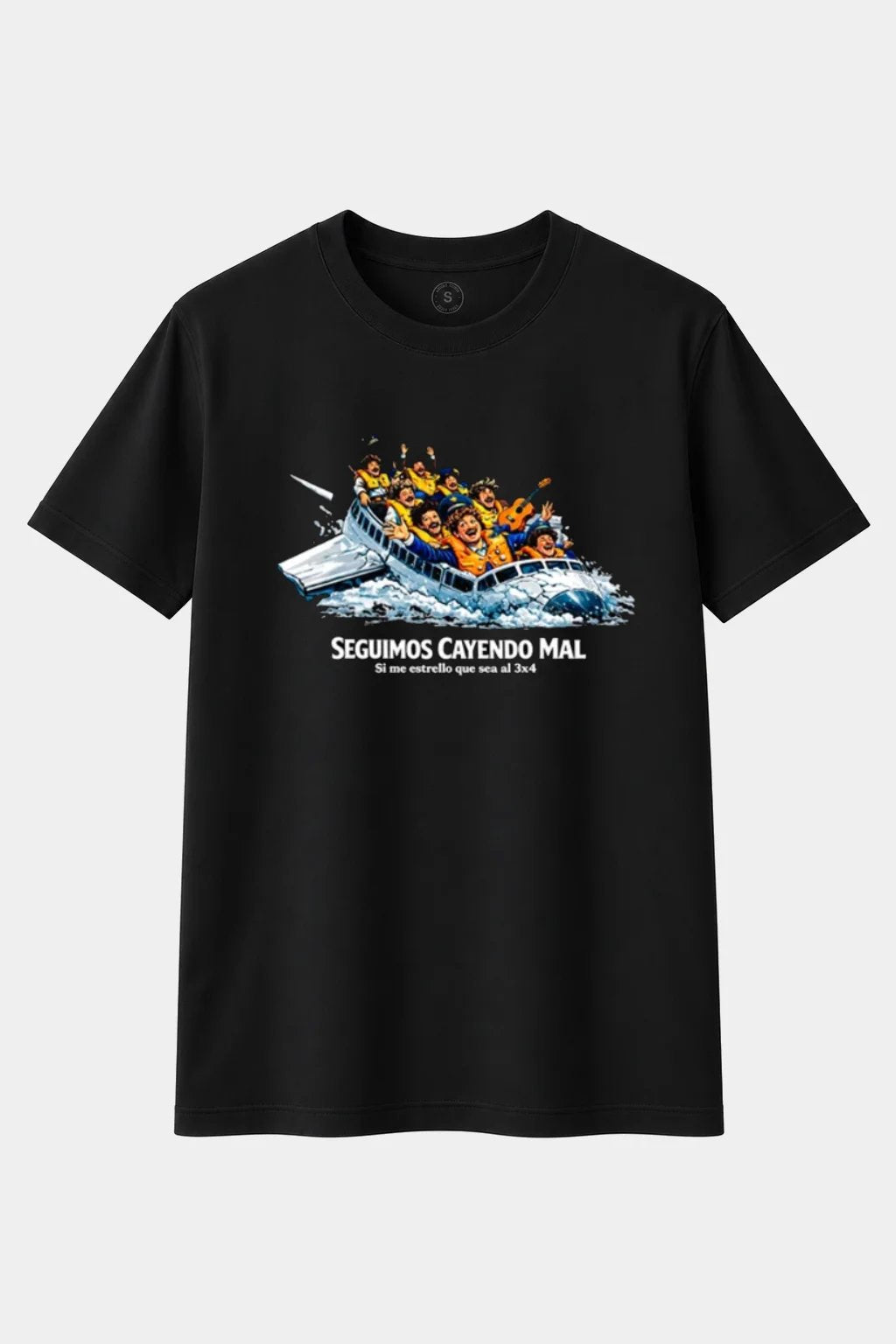 Camiseta Seguimos Cayendo Mal - Negro