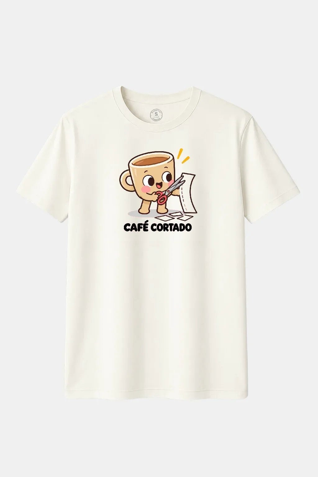 Camiseta Café Cortado – Diseño Gracioso con Juego de Palabras