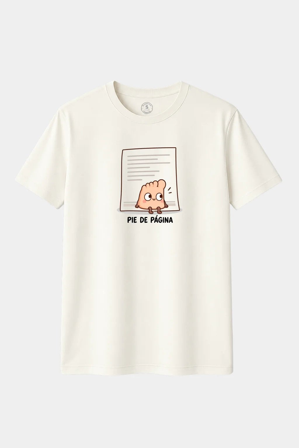 Camiseta Pie de Página – Humor de Oficina y Juego de Palabras