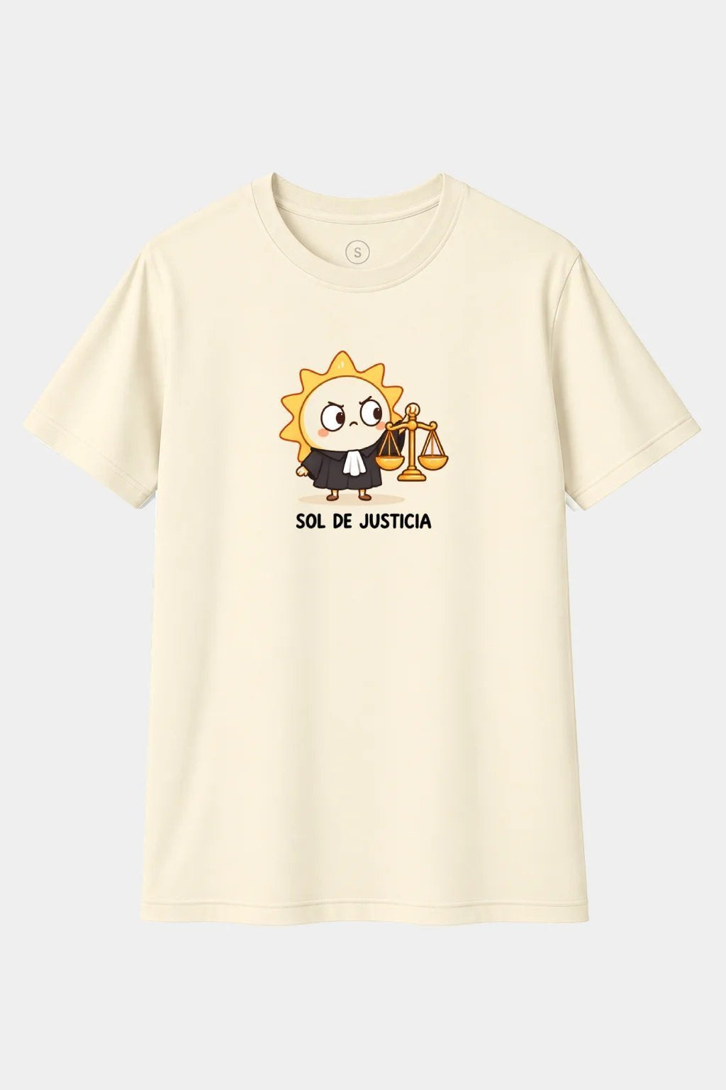 Camiseta Sol de Justicia – Humor Legal y Juego de Palabras