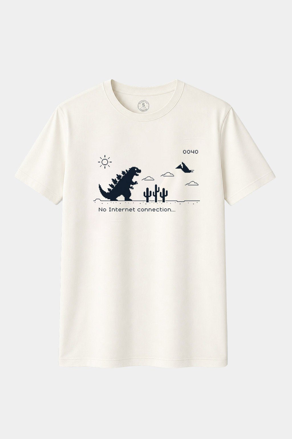 Camiseta Godzilla Pixel Art – No Internet Connection