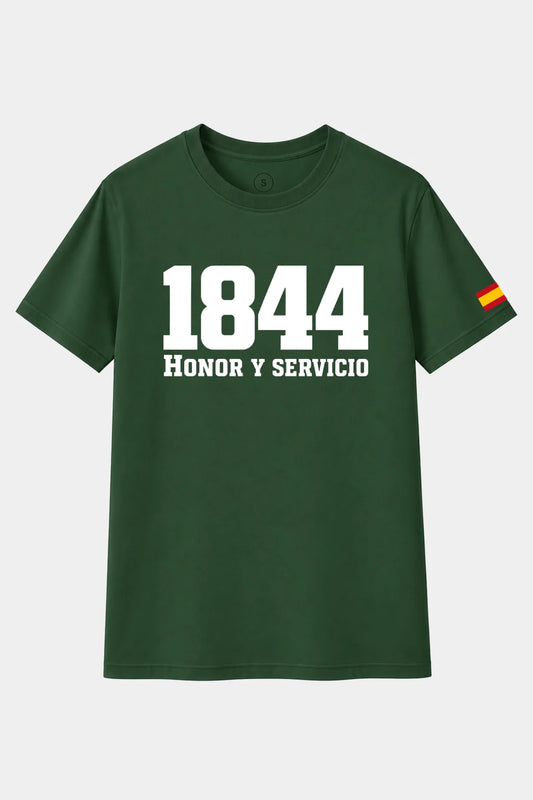 Camiseta Guardia Civil 1844 Honor y Servicio – Verde botella
