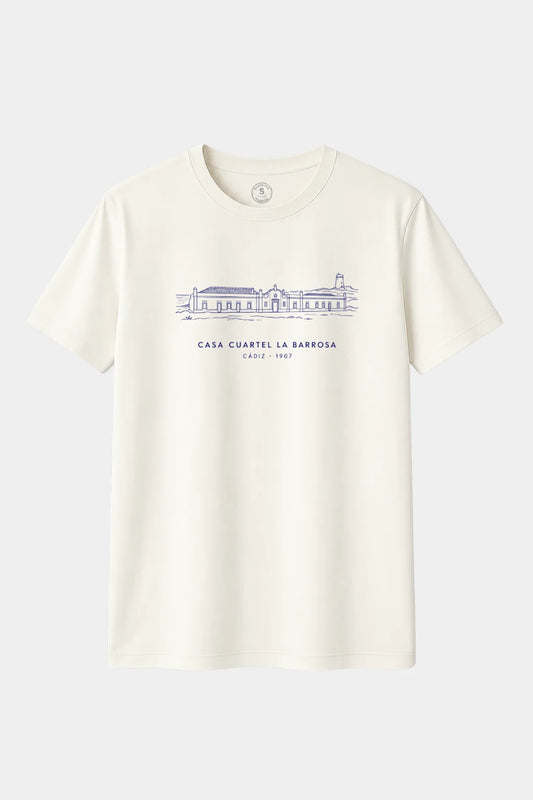 Camiseta Guardia Civil Casa Cuartel La Barrosa Cádiz – Blanco Roto