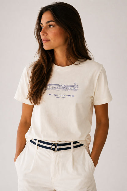 Camiseta Guardia Civil Casa Cuartel La Barrosa Cádiz – Blanco Roto