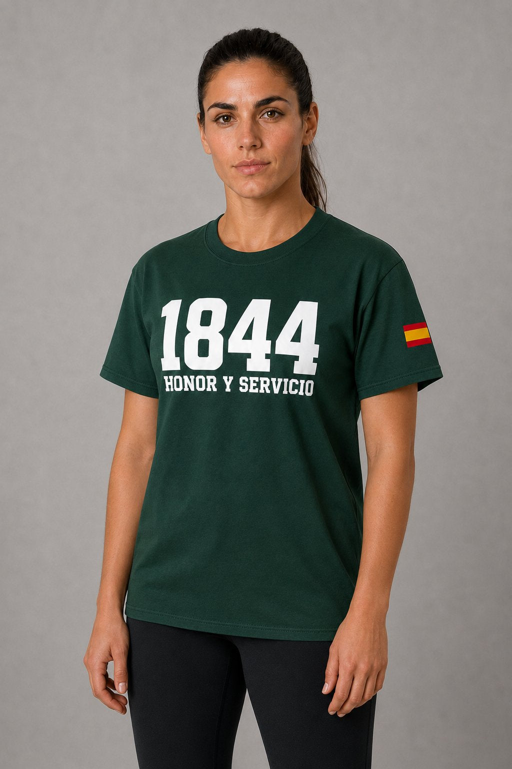 Camiseta Guardia Civil 1844 Honor y Servicio – Verde botella