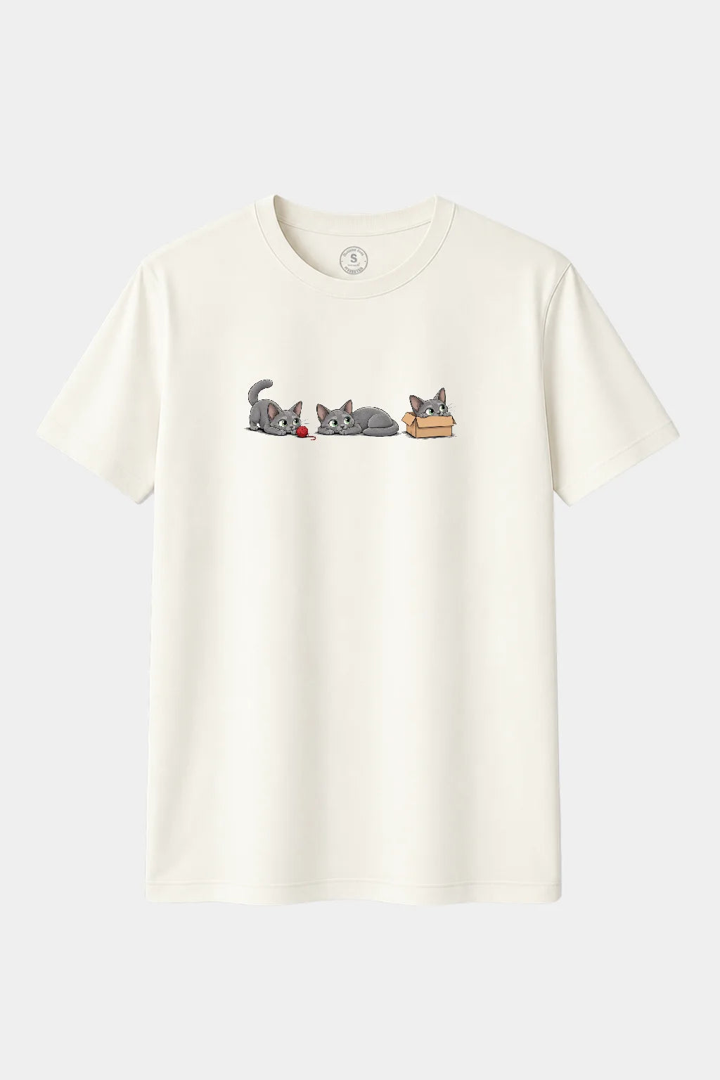 Camiseta Gatos Azul Ruso