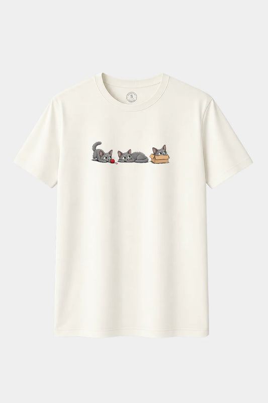 Camiseta Gatos Azul Ruso