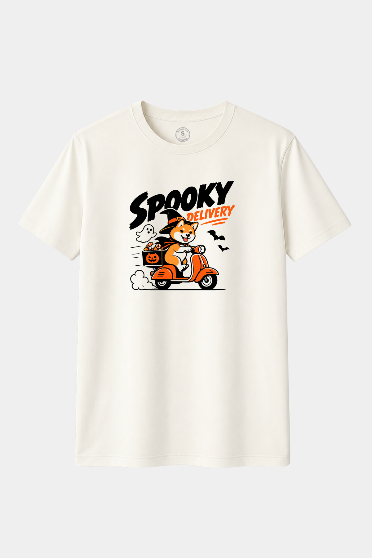 Camiseta Spooky Delivery – Shiba Inu Halloween