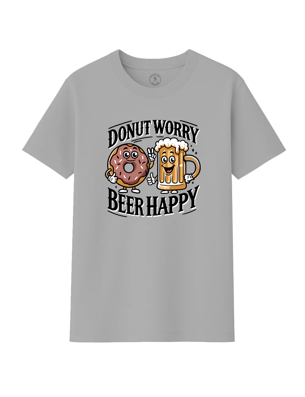 Happy de cerveja de preocupação com donut - L118