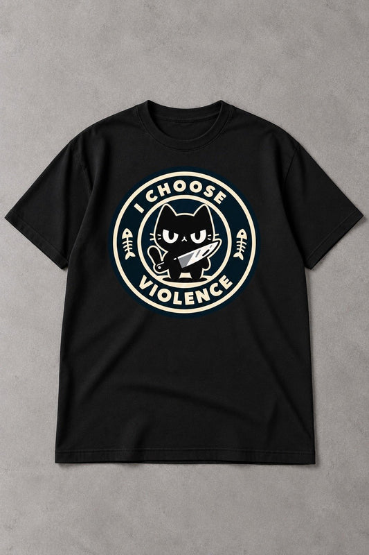 Camiseta de Gato I Choose Violence