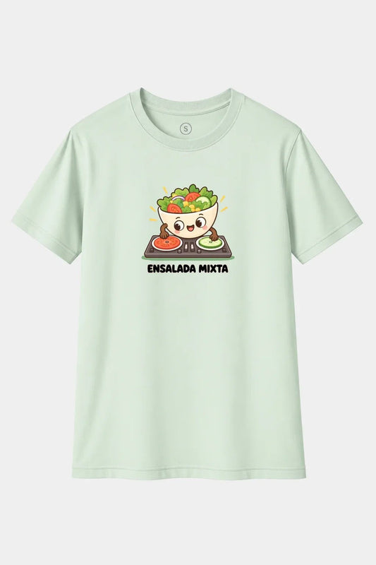 Camiseta Ensalada Mixta – Humor, Música y Juego de Palabras Divertido