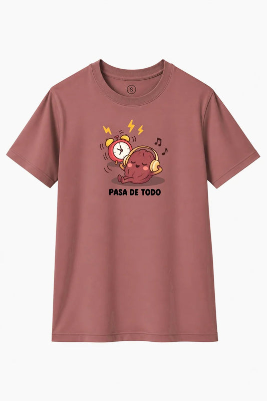 Camiseta Pasa de Todo con Auriculares – Diseño Divertido y Relax