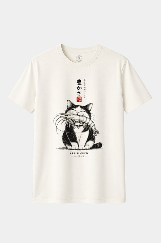 Camiseta Kaiju Crew – Lucky Cat & Eel | Camiseta Japonesa Gato de la Suerte