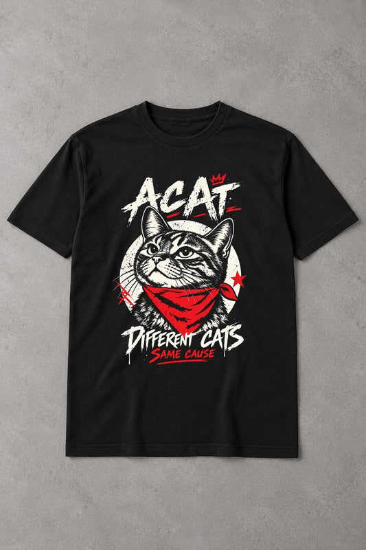 Camiseta A Cat – Different Cats, Same Cause - Tabby Rebel