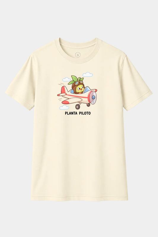 Camiseta Planta Piloto – Humor de Aviación y Plantas