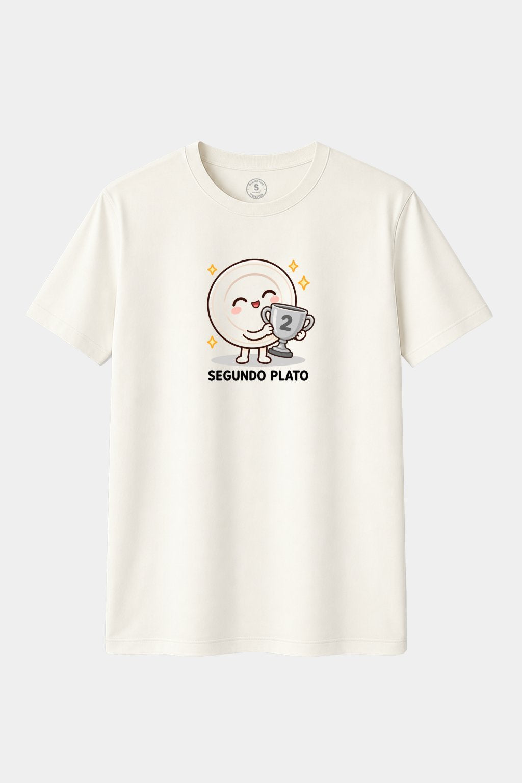Camiseta Segundo Plato – Diseño Divertido de Plato con Copa