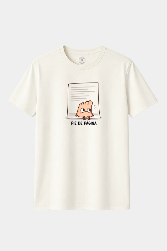 Camiseta Pie de Página – Diseño Divertido con Juego de Palabras