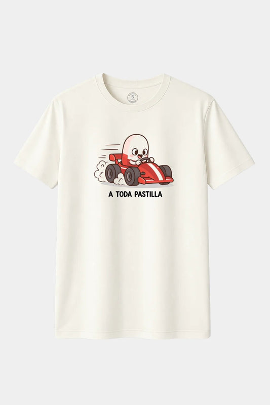 Camiseta A Toda Pastilla – Diseño Divertido de Coche
