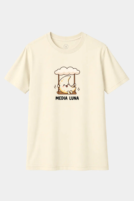 Camiseta Media Luna – Diseño Divertido de Luna