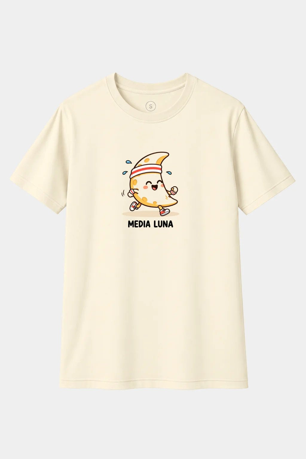 Camiseta Media Luna Corriendo – Diseño Divertido