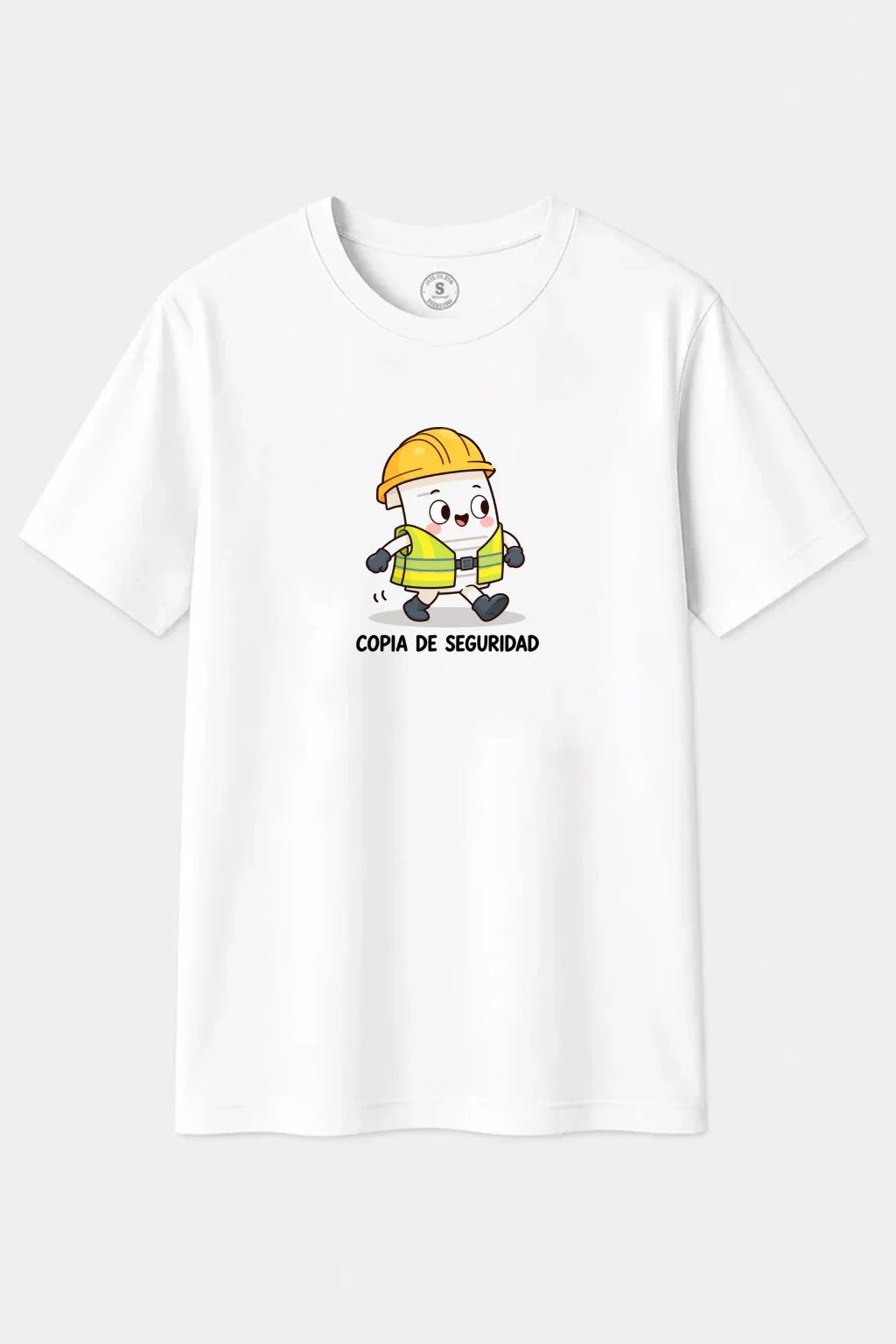 Camiseta Copia de Seguridad – Diseño Divertido con Casco