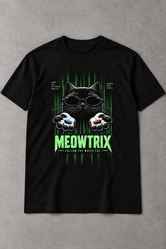 Camiseta Gato Meowtrix – Follow The White Cat