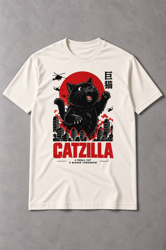 Camiseta de Gato Catzilla – El Gato Gigante de Japón