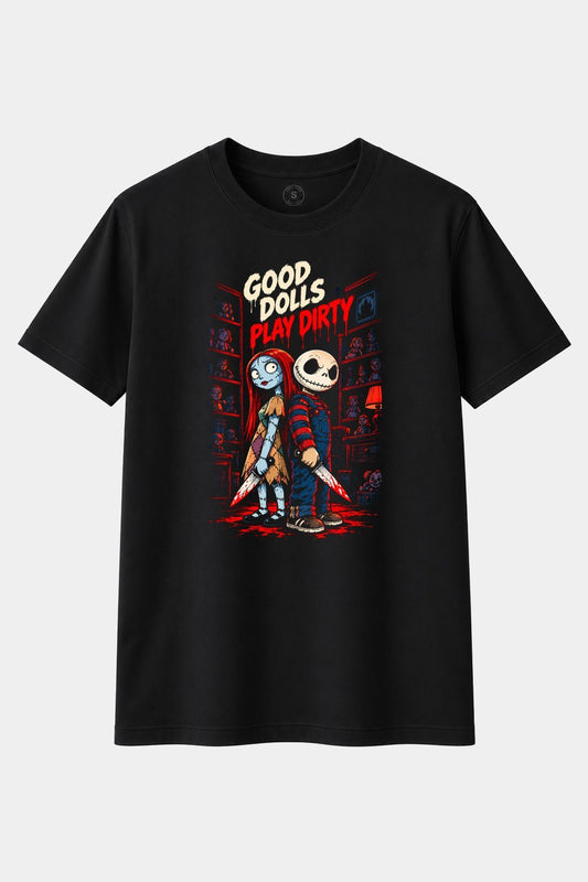 Camiseta Good Dolls Play Dirty – Muñecos Diabólicos