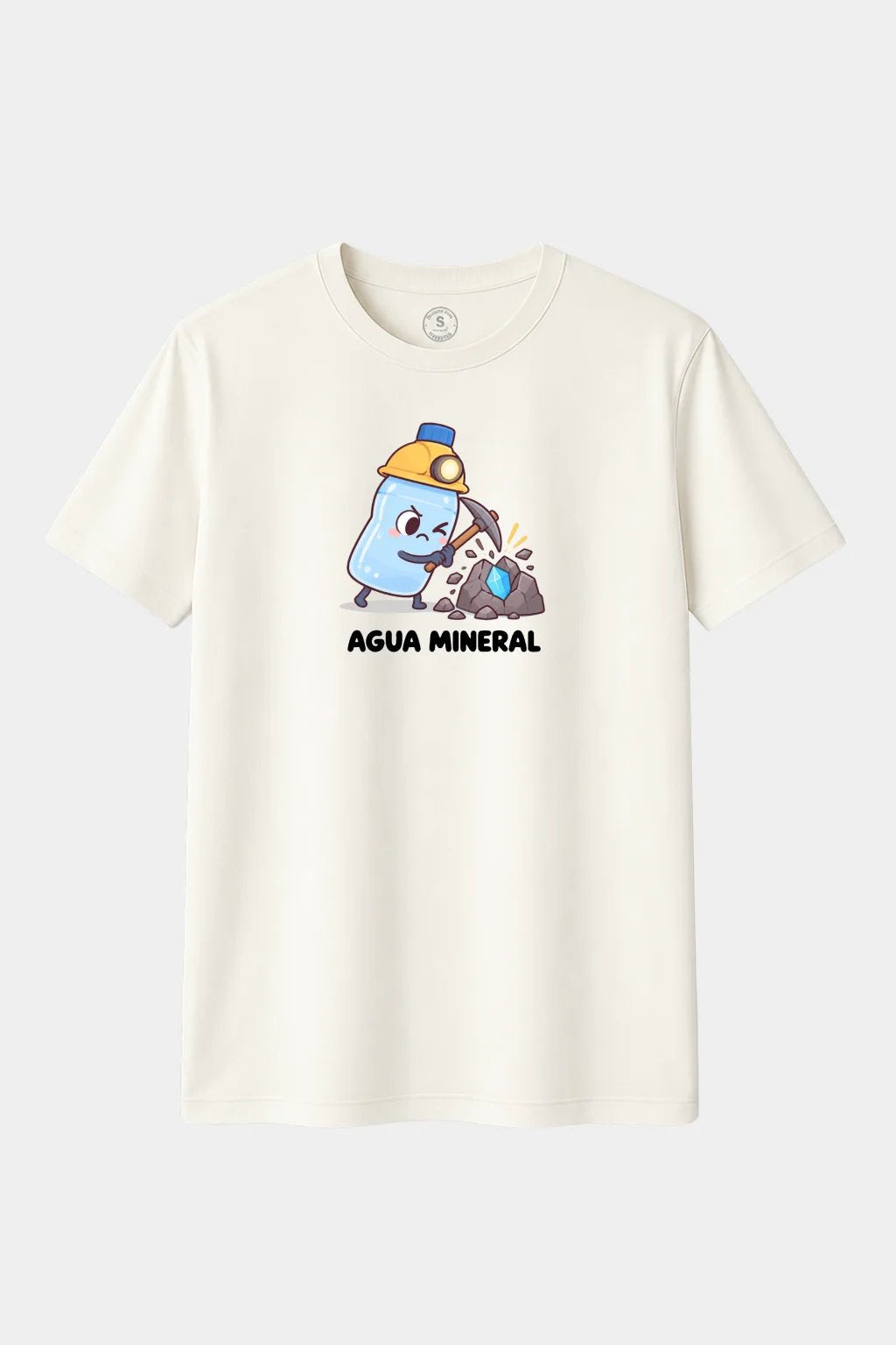 Camiseta Agua Mineral Picando Piedra – Humor de Mineros y Juego de Palabras