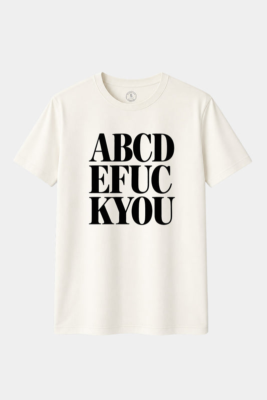 Camiseta ABCDEFUCKYOU – El abecedario de los que no se callan