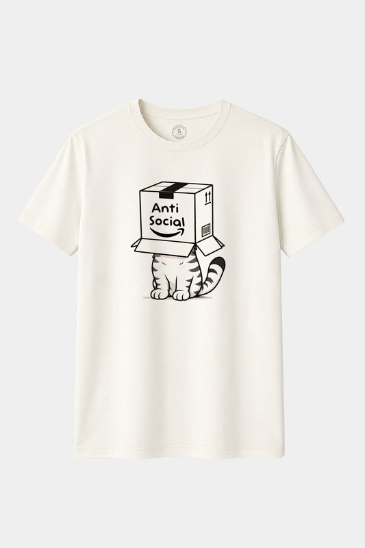 Camiseta Anti Social Cat – Mi caja, mis reglas