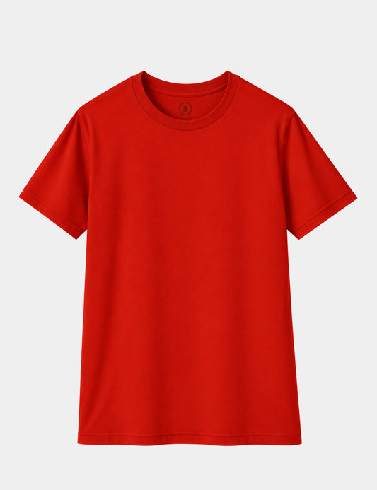 Personalize sua camiseta T -Sleeved curta (vermelha)