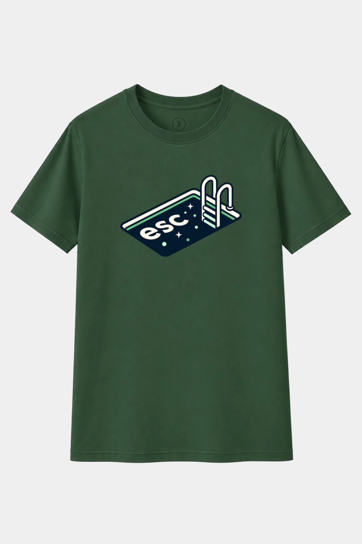 Camiseta ESC Verde Botella – Escape de la Rutina | Camiseta Gamer Original